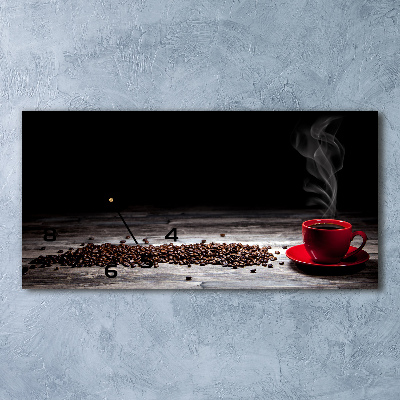 Moderne wanduhr Aromatischer Kaffee