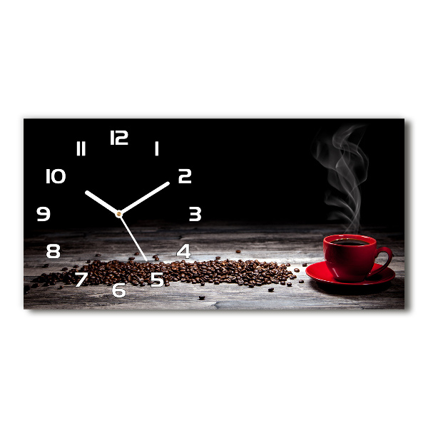 Moderne wanduhr Aromatischer Kaffee