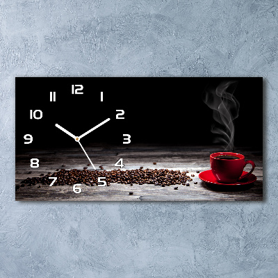 Moderne wanduhr Aromatischer Kaffee