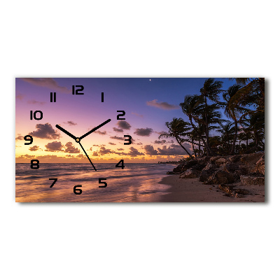 Horizontale Uhr Sonnenuntergang am Strand