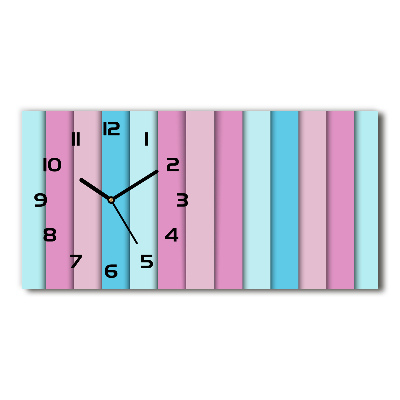 Moderne wanduhr Bunte Streifen
