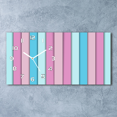 Moderne wanduhr Bunte Streifen
