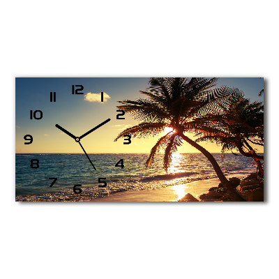 Moderne wanduhr Tropischer Strand