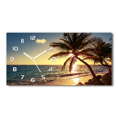 Moderne wanduhr Tropischer Strand