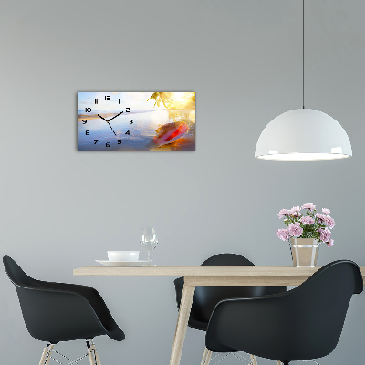 Glasuhr Eine Muschel am Strand