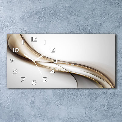 Moderne wanduhr Braune Welle