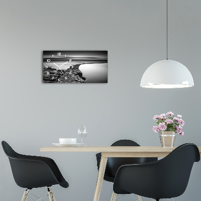 Moderne wanduhr Felsiger Strand