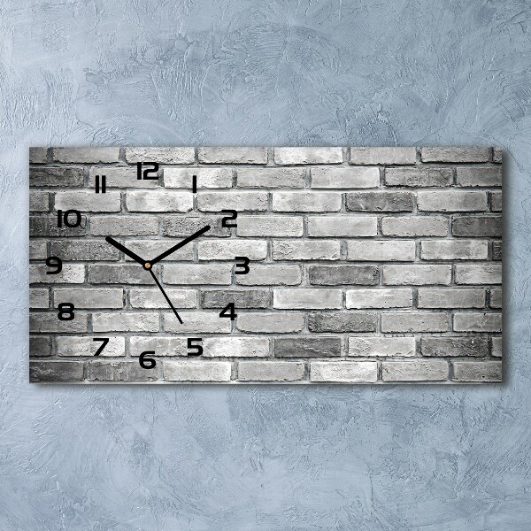 Moderne wanduhr Ziegelmauer