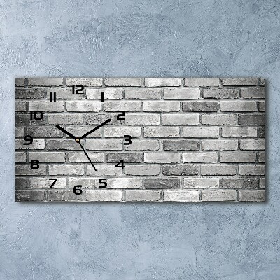 Moderne wanduhr Ziegelmauer