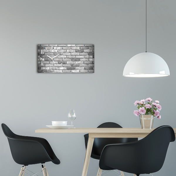 Moderne wanduhr Ziegelmauer