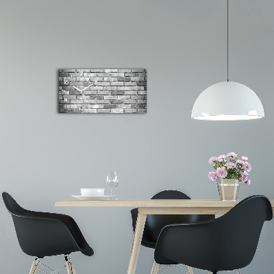 Moderne wanduhr Ziegelmauer