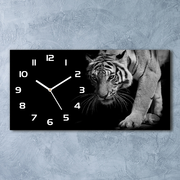 Horizontale Uhr Tiger