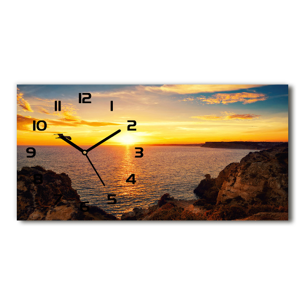 Moderne wanduhr Sonnenuntergang am Meer
