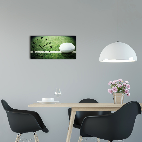 Moderne wanduhr Rugbyball
