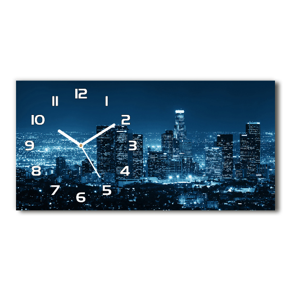Moderne wanduhr Los Angeles bei Nacht