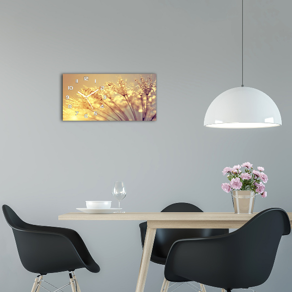 Horizontale Uhr Löwenzahnsamen