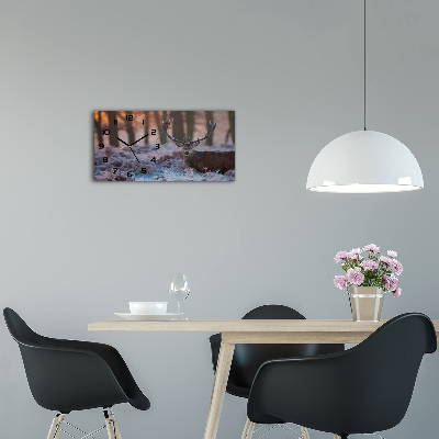 Glasuhr Hirsche bei Sonnenaufgang