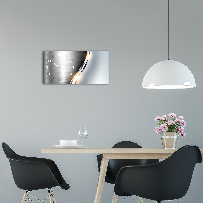 Horizontale Uhr Metallabstraktion