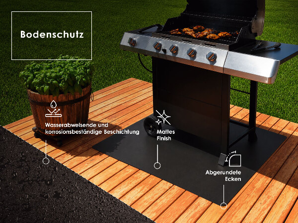 Grillunterlage Halbovale 80x90 cm