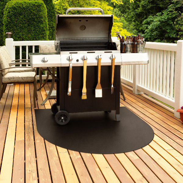 Grillmatte Bodenschutz Semiovale 100x100 cm