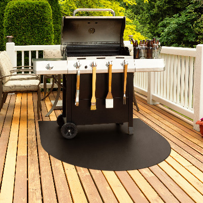 Grillmatte als Bodenschutz semioval in 100x100 cm