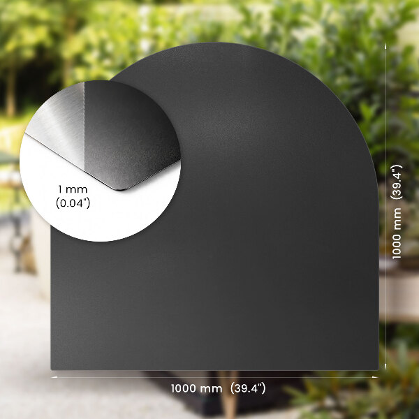 Grillmatte Bodenschutz Semiovale 100x100 cm
