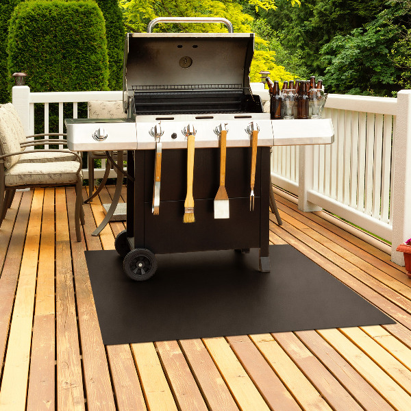 Grillmatte Bodenschutz In Rechteckform 100x80 cm