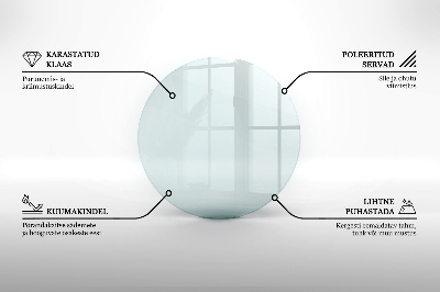 Glasplatte für Kamin rund transparent