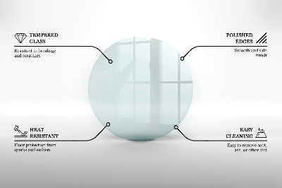 Glasplatte für Kamin rund transparent