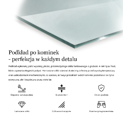 Bodenplatte Glas für Ofen rechteckig transparent