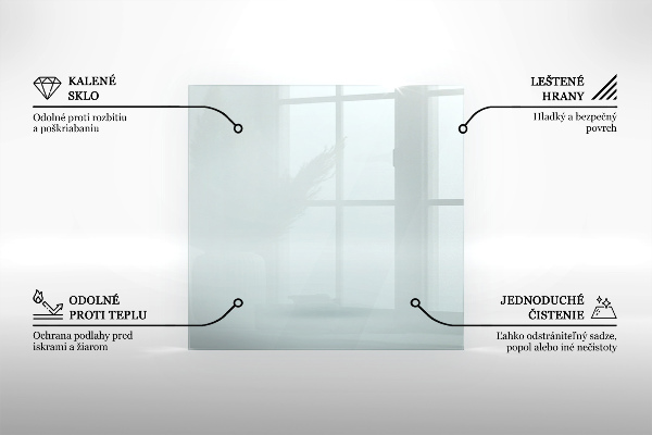 Bodenplatte Glas für Ofen rechteckig transparent