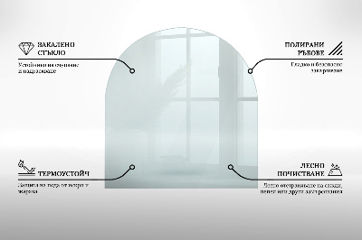 Glasplatte für Öfen halbrund transparent