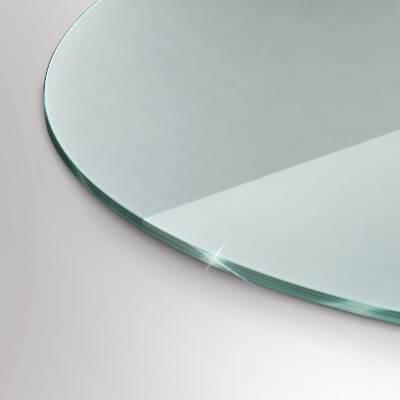 Glasplatte für Öfen halbrund transparent