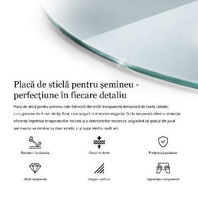 Glasplatte für Öfen halbrund transparent