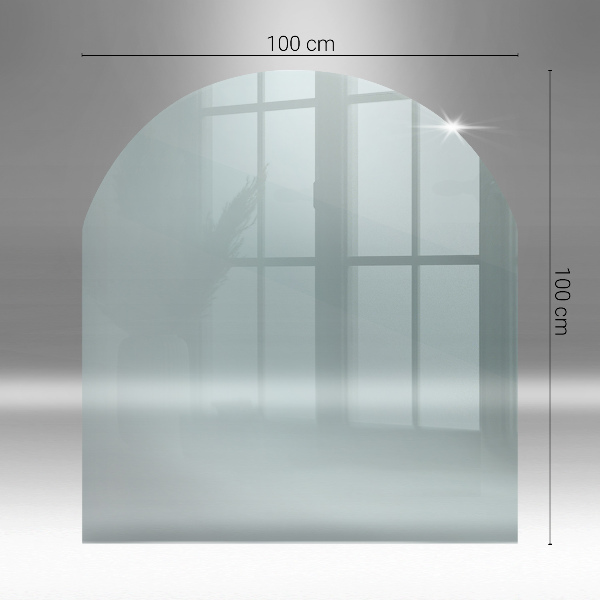 Glasplatte für Öfen halbrund transparent