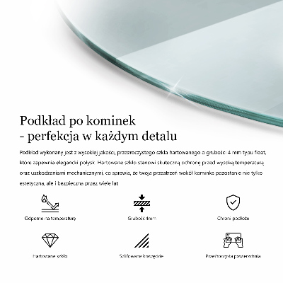 Glasplatte für Öfen halbrund transparent