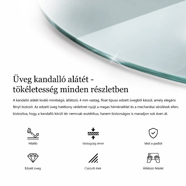 Kamin Glasplatte transparentes quartal