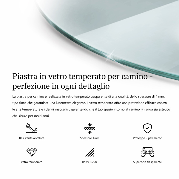 Kamin Glasplatte transparentes quartal