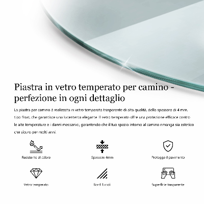 Kamin Glasplatte transparentes quartal