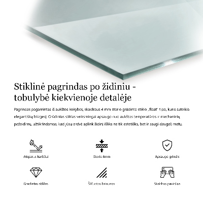 Sechseckige Glas unter Kamin transparente