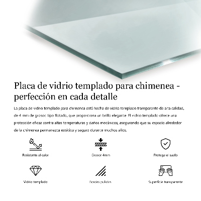 Sechseckige Glas unter Kamin transparente