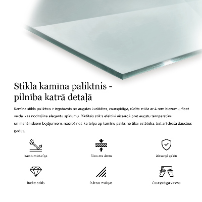 Sechseckige Glas unter Kamin transparente