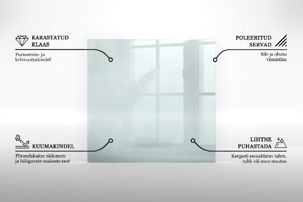 Sechseckige Glas unter Kamin transparente