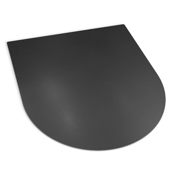 Semi-ovale Funkenschutzplatte für Kaminöfen in industriellem Metall-Design