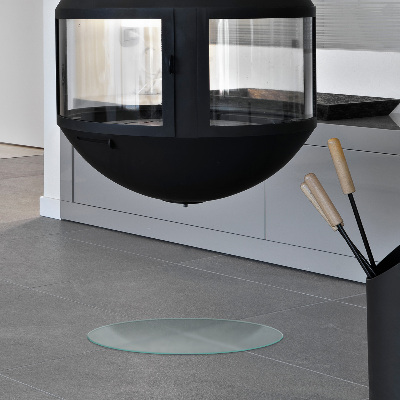 Runde Funkenschutzplatte aus Glas Runde Funkenschutzplatte aus Glas mit mattem Glasfinish