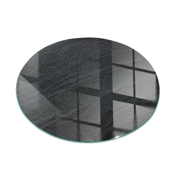 Runde Funkenschutzplatte aus Glas Natursteinmuster