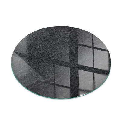 Runde Funkenschutzplatte aus Glas Natursteinmuster