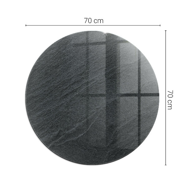 Runde Funkenschutzplatte aus Glas Natursteinmuster