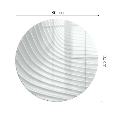 Runde Funkenschutzplatte aus Glas Wellen subtiler Formen
