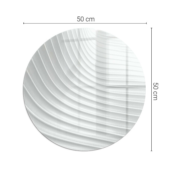 Runde Funkenschutzplatte aus Glas Wellen subtiler Formen
